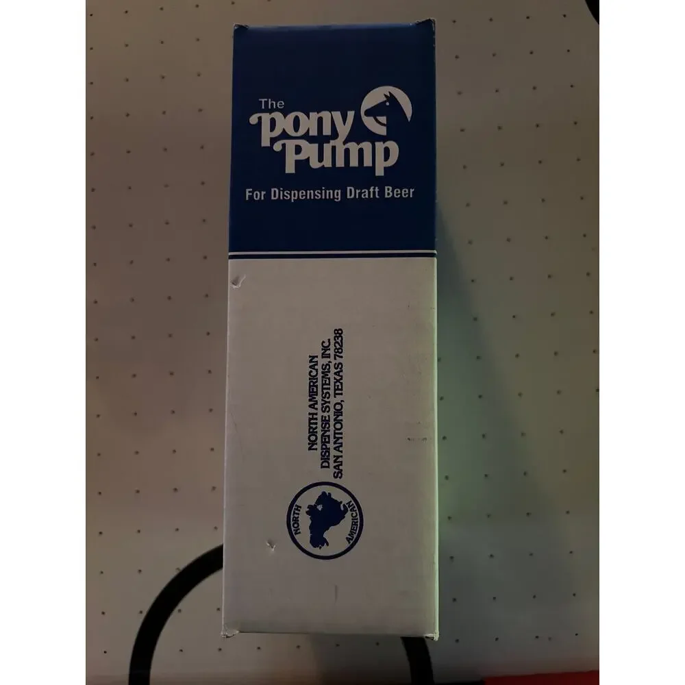 The pony pump for dispensing draft beer  New with package and manual